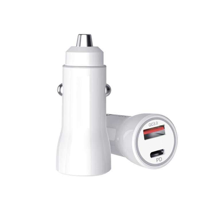 P21 Portable PD 20W + QC3.0 18W Dual Ports Fast Car Charger with USB to Micro USB Cable Kit