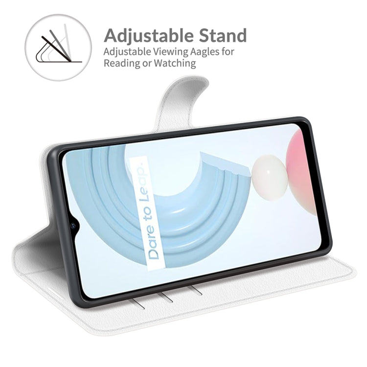 For OPPO Realme C21 Litchi Texture Horizontal Flip Protective Case with Holder & Card Slots & Wallet