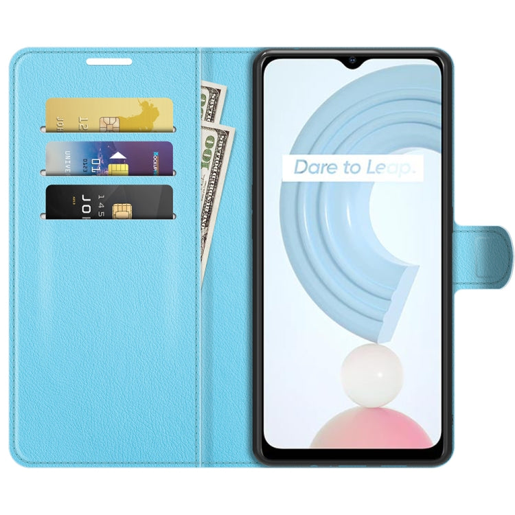 For OPPO Realme C21 Litchi Texture Horizontal Flip Protective Case with Holder & Card Slots & Wallet