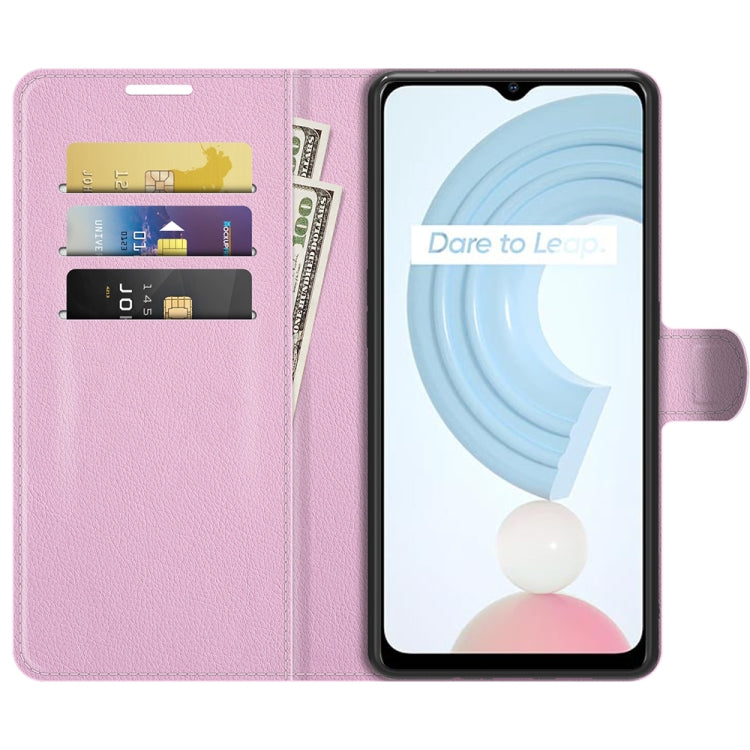 For OPPO Realme C21 Litchi Texture Horizontal Flip Protective Case with Holder & Card Slots & Wallet