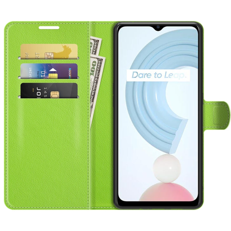 For OPPO Realme C21 Litchi Texture Horizontal Flip Protective Case with Holder & Card Slots & Wallet