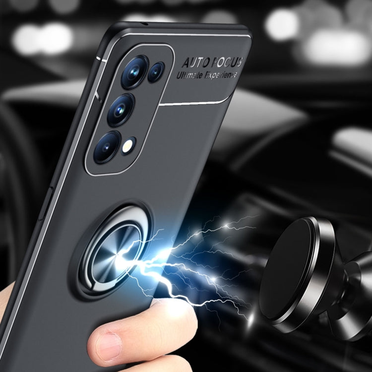 For OPPO Reno6 Pro+ 5G Metal Ring Holder 360 Degree Rotating TPU Case