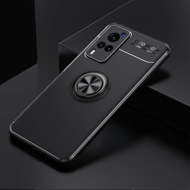 For vivo X60 Pro  Metal Ring Holder 360 Degree Rotating TPU Case