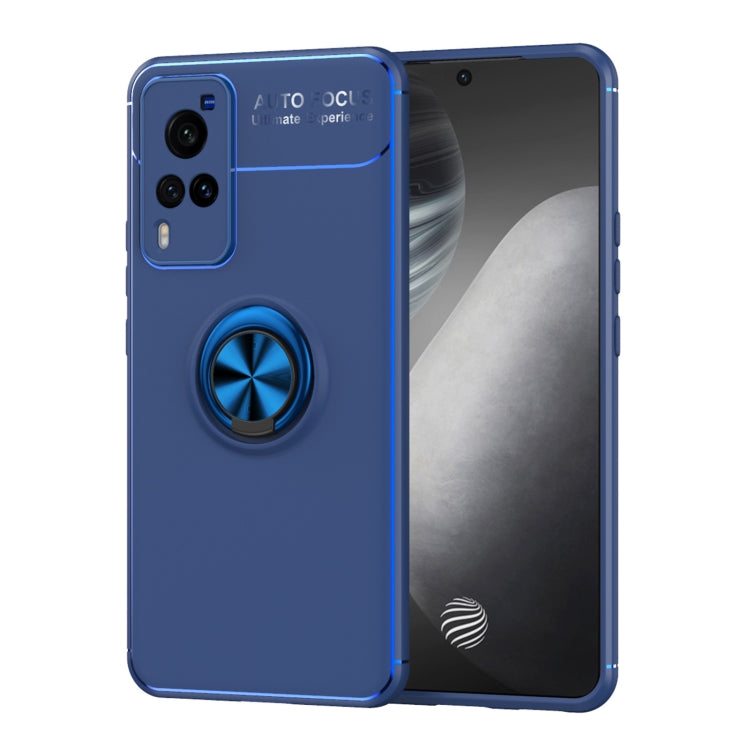 For vivo X60 Pro  Metal Ring Holder 360 Degree Rotating TPU Case