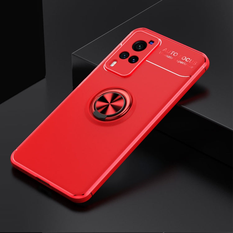 For vivo X60 Pro  Metal Ring Holder 360 Degree Rotating TPU Case