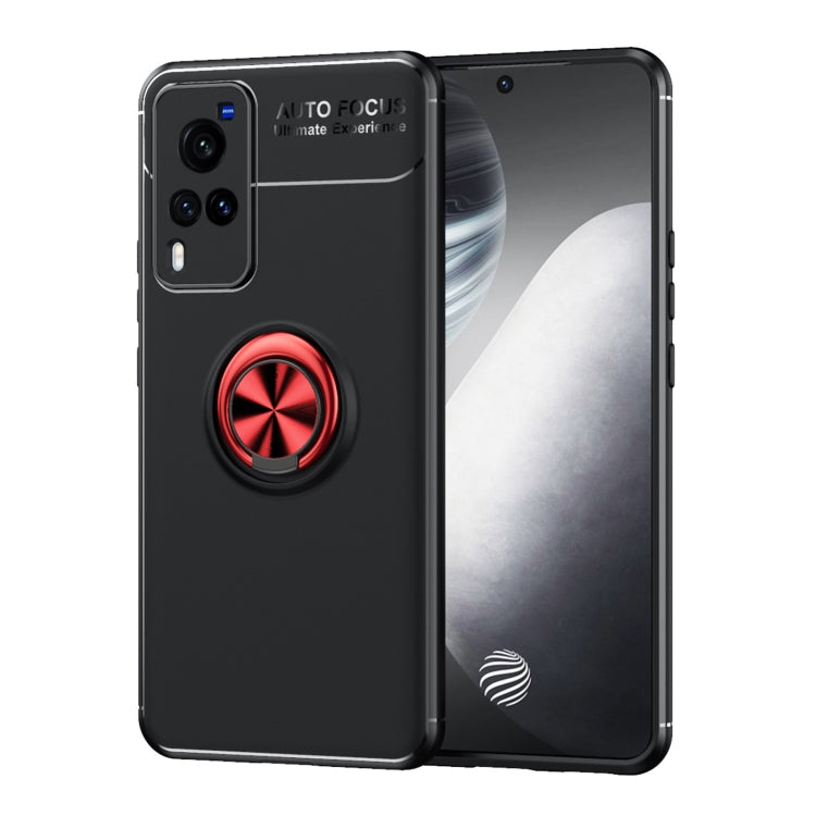 For vivo X60 Pro  Metal Ring Holder 360 Degree Rotating TPU Case