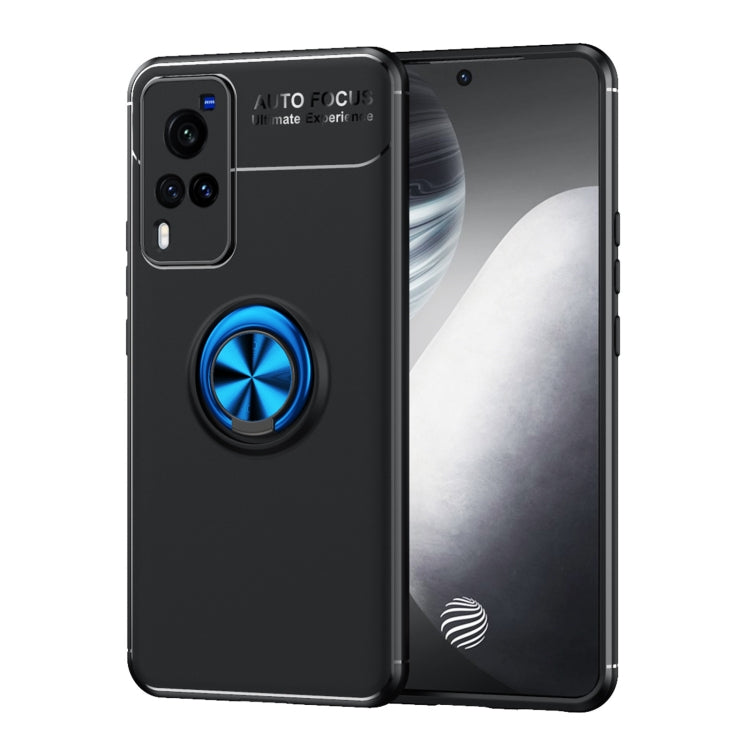 For vivo X60 Pro  Metal Ring Holder 360 Degree Rotating TPU Case