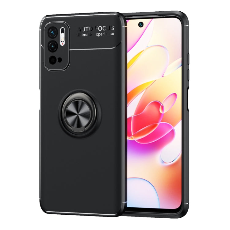 For Xiaomi Redmi Note10 5G Metal Ring Holder 360 Degree Rotating TPU Case