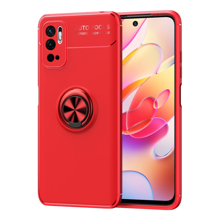 For Xiaomi Redmi Note10 5G Metal Ring Holder 360 Degree Rotating TPU Case