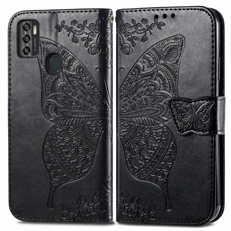 For ZTE Blade A7S 2020 Butterfly Love Flowers Embossed Horizontal Flip Leather Case with Holder & Card Slots & Wallet & Lanyard