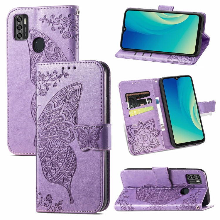 For ZTE Blade A7S 2020 Butterfly Love Flowers Embossed Horizontal Flip Leather Case with Holder & Card Slots & Wallet & Lanyard