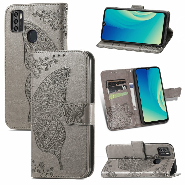 For ZTE Blade A7S 2020 Butterfly Love Flowers Embossed Horizontal Flip Leather Case with Holder & Card Slots & Wallet & Lanyard