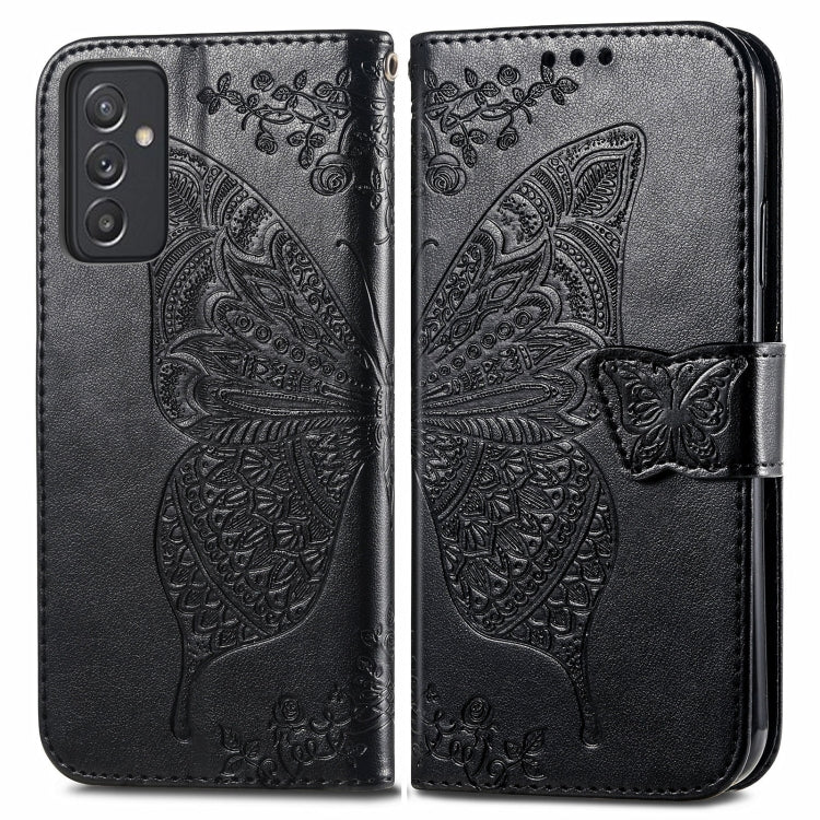 For Samsung Galaxy A82 5G Butterfly Love Flower Embossed Horizontal Flip Leather Case with Bracket / Card Slot / Wallet / Lanyard