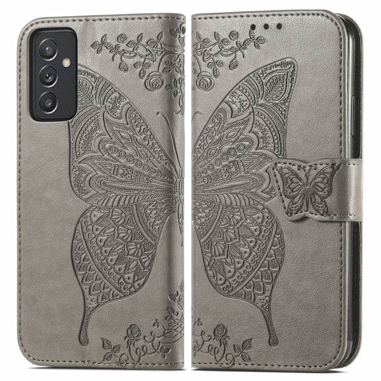 For Samsung Galaxy A82 5G Butterfly Love Flower Embossed Horizontal Flip Leather Case with Bracket / Card Slot / Wallet / Lanyard