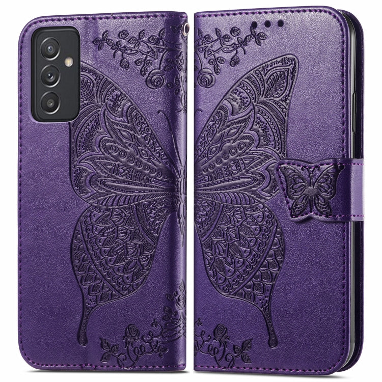 For Samsung Galaxy A82 5G Butterfly Love Flower Embossed Horizontal Flip Leather Case with Bracket / Card Slot / Wallet / Lanyard