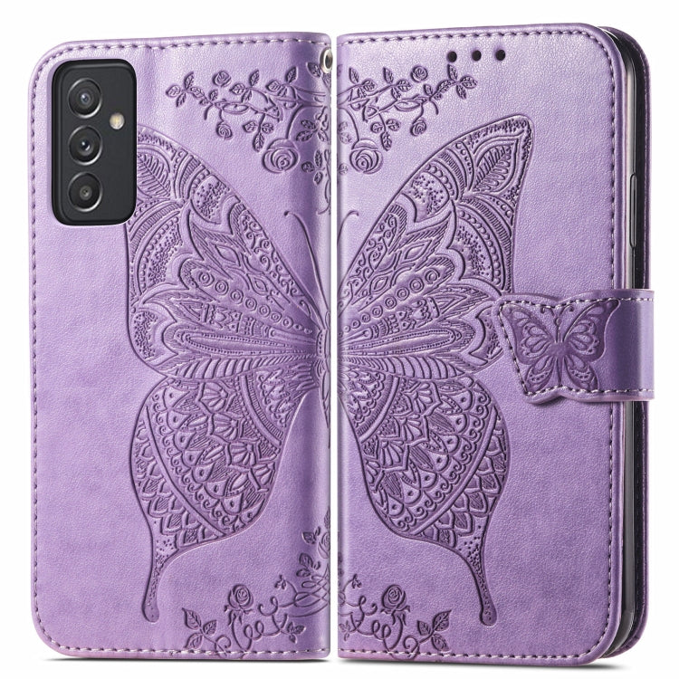 For Samsung Galaxy A82 5G Butterfly Love Flower Embossed Horizontal Flip Leather Case with Bracket / Card Slot / Wallet / Lanyard