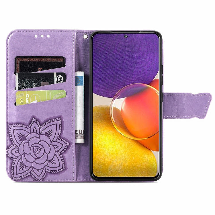 For Samsung Galaxy A82 5G Butterfly Love Flower Embossed Horizontal Flip Leather Case with Bracket / Card Slot / Wallet / Lanyard