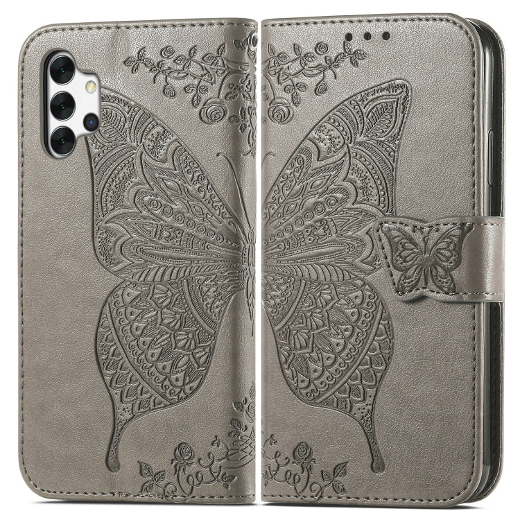 For Samsung Galaxy A32 4G Butterfly Love Flower Embossed Horizontal Flip Leather Case with Bracket / Card Slot / Wallet / Lanyard