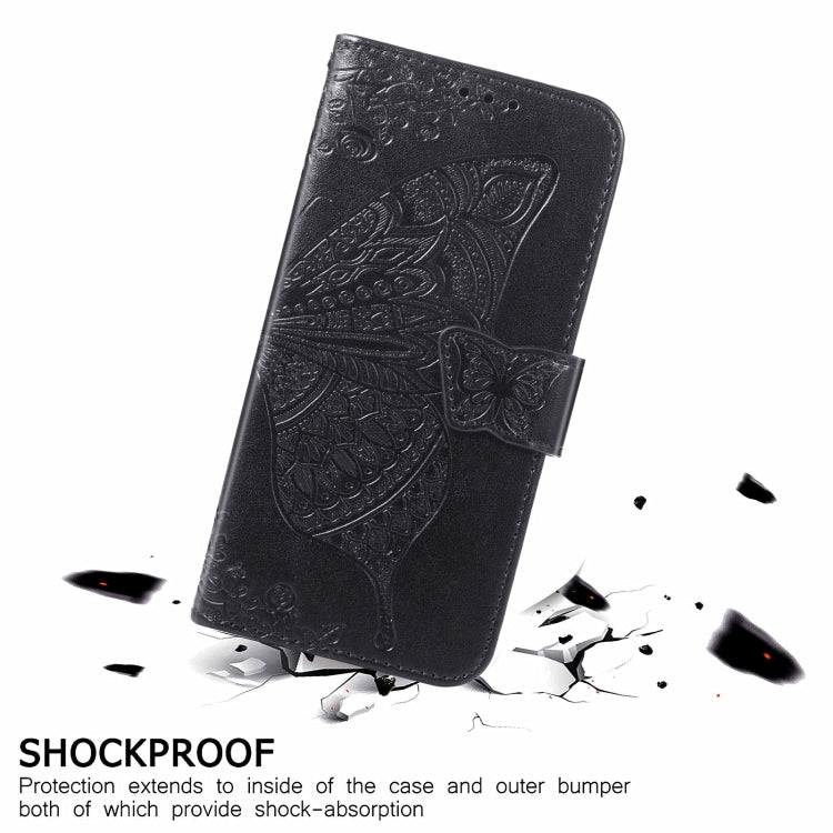 For LG Stylo 7 4G Butterfly Love Flower Embossed Horizontal Flip Leather Case with Bracket / Card Slot / Wallet / Lanyard