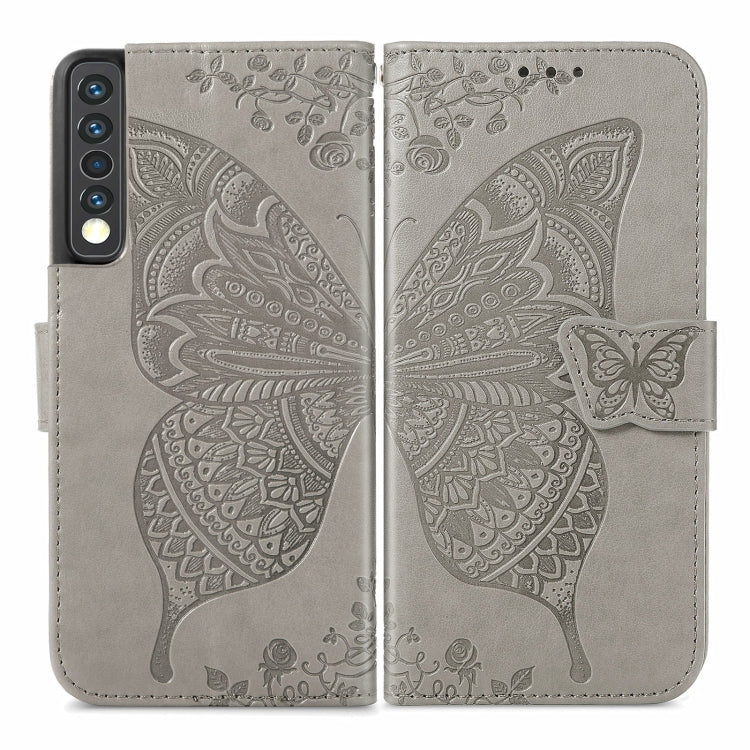 For LG Stylo 7 4G Butterfly Love Flower Embossed Horizontal Flip Leather Case with Bracket / Card Slot / Wallet / Lanyard