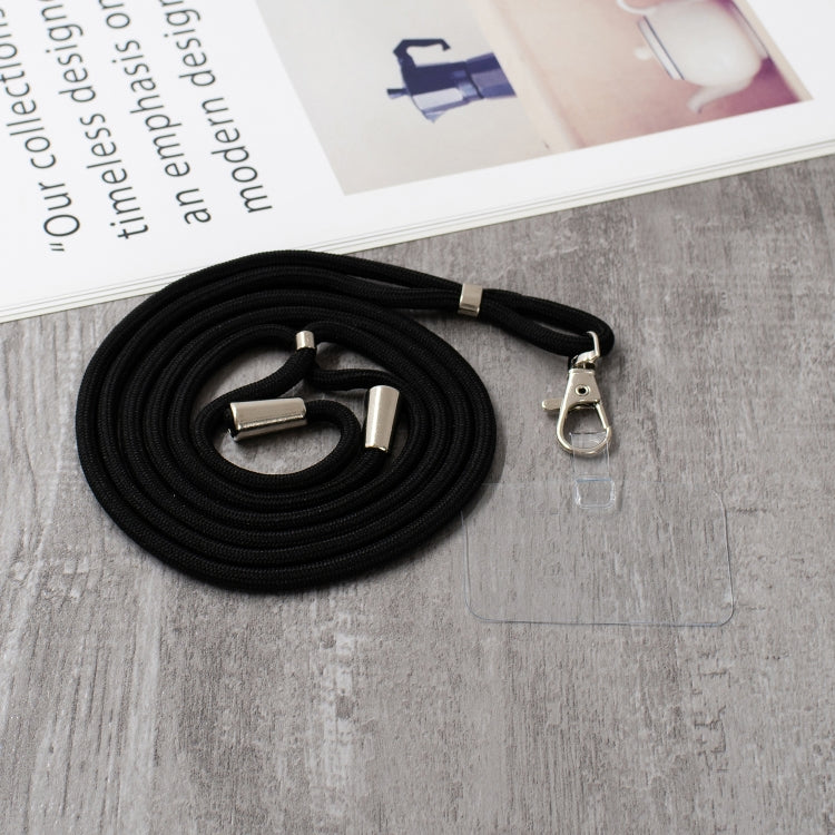 For Xiaomi Redmi 9 / Redmi 9 Prime/Poco M2 Transparent PC+TPU Phone Case with Contrast Color Button & Neck Lanyard
