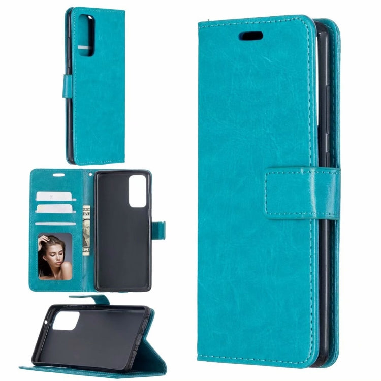 For Motorola Moto G100 Crazy Horse Texture Horizontal Flip Leather Case with Holder & Card Slots & Wallet & Photo Frame