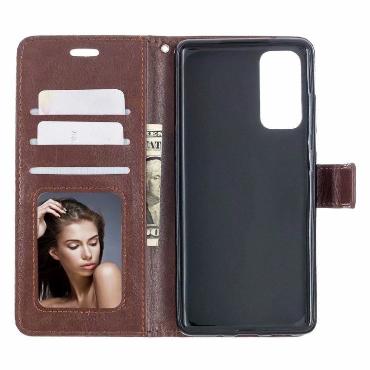 For Samsung Galaxy S21+ 5G Crazy Horse Texture Horizontal Flip Leather Case with Holder & Card Slots & Wallet & Photo Frame