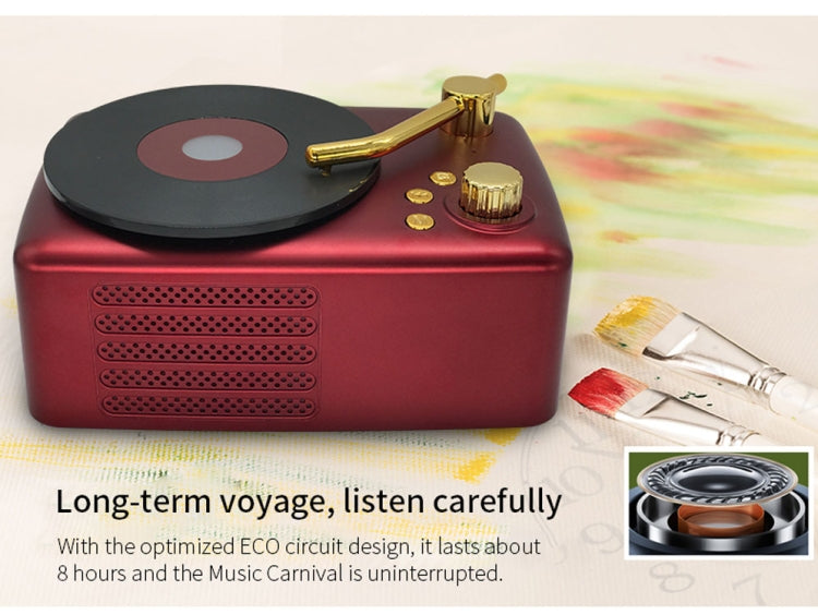 T12 Retro Style Bluetooth Speaker, Built-in High-sensitivity FM Receiving Antenna, Long-Term Voyage