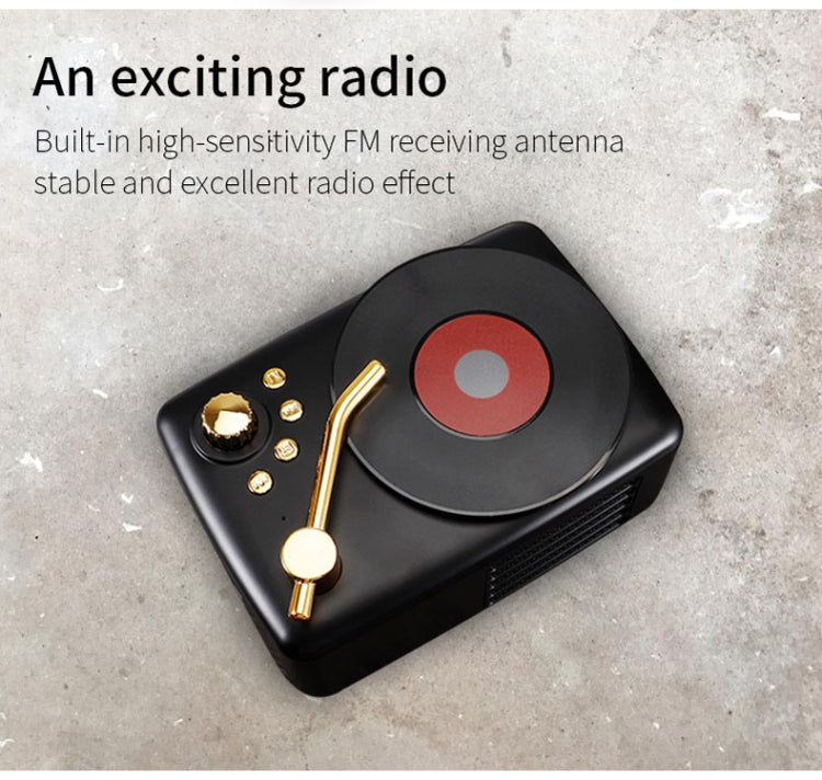 T12 Retro Style Bluetooth Speaker, Built-in High-sensitivity FM Receiving Antenna, Long-Term Voyage