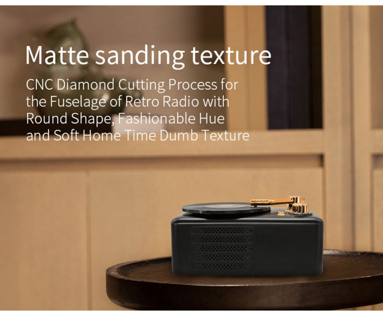 T12 Retro Style Bluetooth Speaker, Built-in High-sensitivity FM Receiving Antenna, Long-Term Voyage