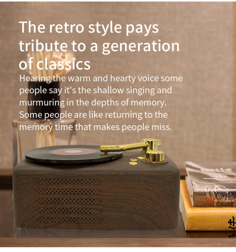 T12 Retro Style Bluetooth Speaker, Built-in High-sensitivity FM Receiving Antenna, Long-Term Voyage