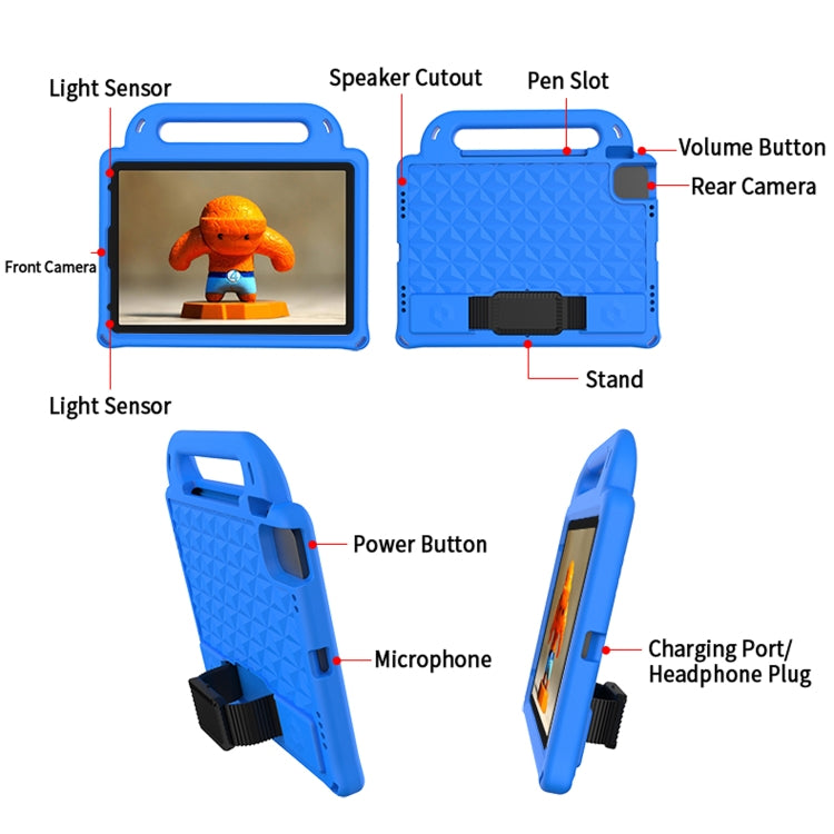 For iPad Pro 11 2020 Diamond Series EVA Anti-Fall Shockproof Sleeve Protective Shell Tablet Case with Holder & Strap
