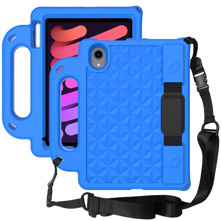 For iPad mini 6 Diamond Series EVA Anti-Fall Shockproof Sleeve Protective Shell Tablet Case with Holder & Strap