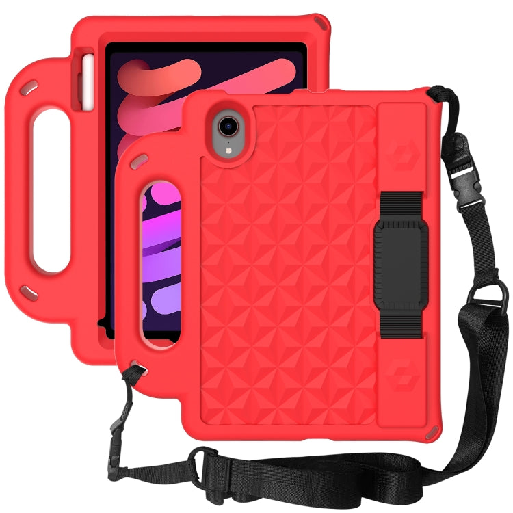 For iPad mini 6 Diamond Series EVA Anti-Fall Shockproof Sleeve Protective Shell Tablet Case with Holder & Strap