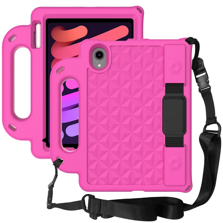 For iPad mini 6 Diamond Series EVA Anti-Fall Shockproof Sleeve Protective Shell Tablet Case with Holder & Strap