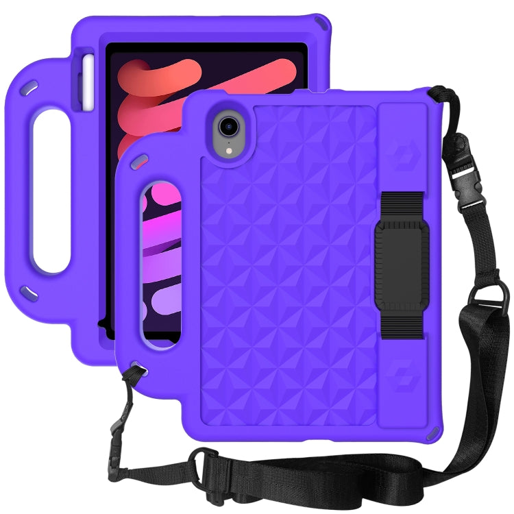 For iPad mini 6 Diamond Series EVA Anti-Fall Shockproof Sleeve Protective Shell Tablet Case with Holder & Strap