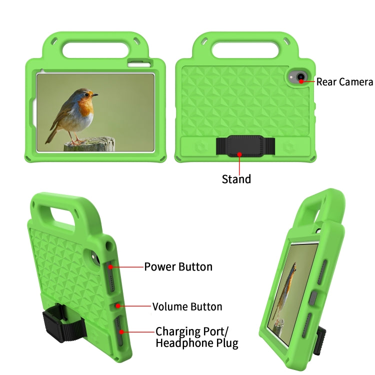 For iPad mini 6 Diamond Series EVA Anti-Fall Shockproof Sleeve Protective Shell Tablet Case with Holder & Strap