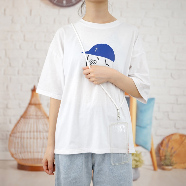 For OPPO Realme / C12 /  C15 /  Narzo 20 Transparent PC+TPU Phone Case with Contrast Color Button & Neck Lanyard