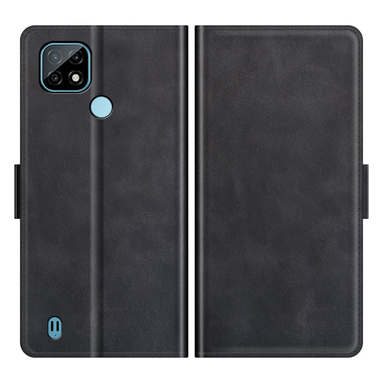 For OPPO Realme C21 Dual-side Magnetic Buckle Horizontal Flip Leather Case with Holder & Card Slots & Wallet