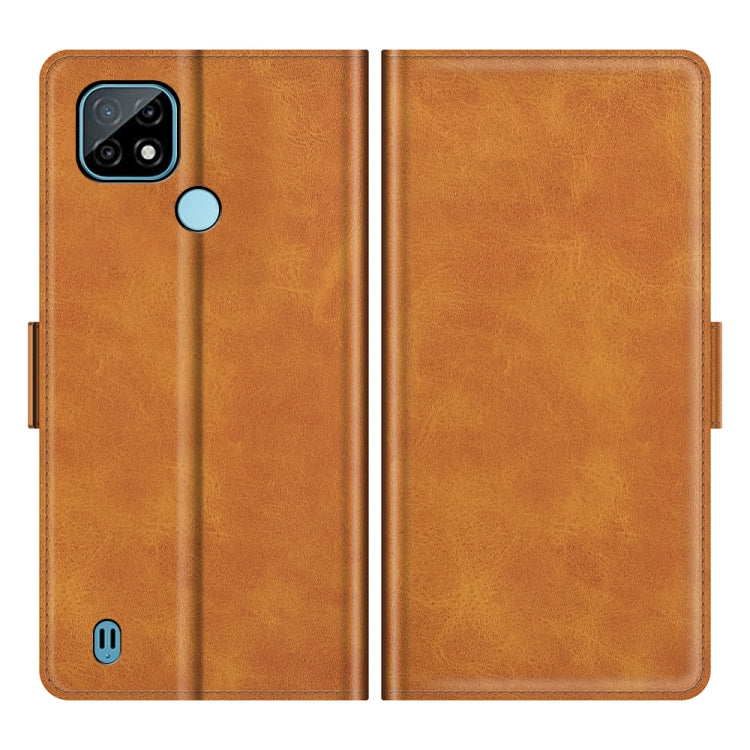 For OPPO Realme C21 Dual-side Magnetic Buckle Horizontal Flip Leather Case with Holder & Card Slots & Wallet