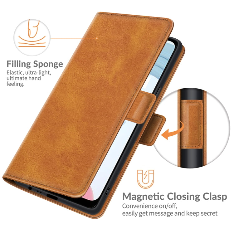 For OPPO Realme C21 Dual-side Magnetic Buckle Horizontal Flip Leather Case with Holder & Card Slots & Wallet