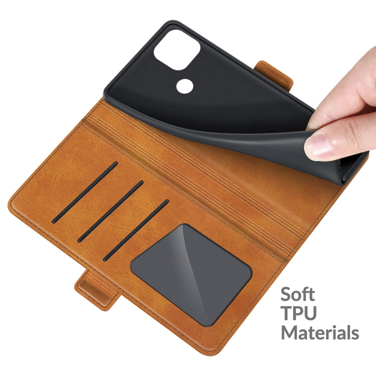 For OPPO Realme C21 Dual-side Magnetic Buckle Horizontal Flip Leather Case with Holder & Card Slots & Wallet