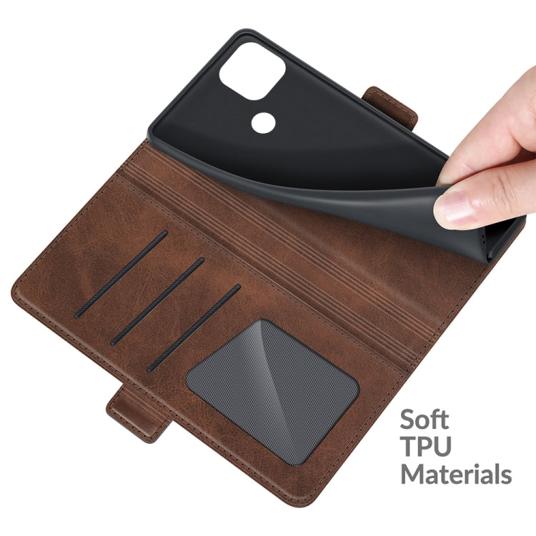 For OPPO Realme C21 Dual-side Magnetic Buckle Horizontal Flip Leather Case with Holder & Card Slots & Wallet