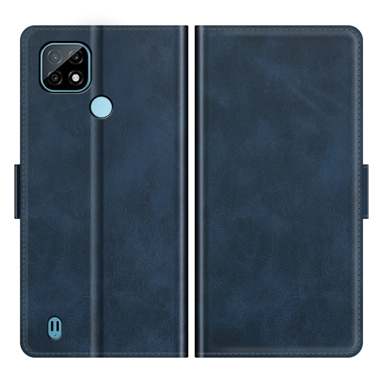 For OPPO Realme C21 Dual-side Magnetic Buckle Horizontal Flip Leather Case with Holder & Card Slots & Wallet