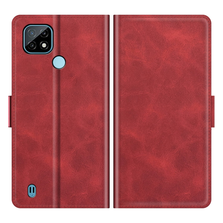 For OPPO Realme C21 Dual-side Magnetic Buckle Horizontal Flip Leather Case with Holder & Card Slots & Wallet