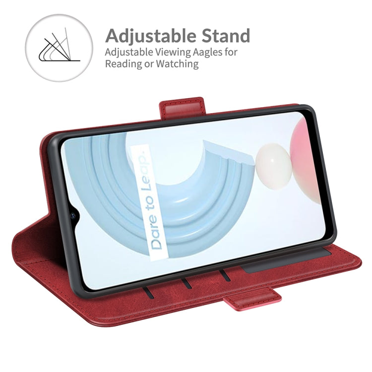 For OPPO Realme C21 Dual-side Magnetic Buckle Horizontal Flip Leather Case with Holder & Card Slots & Wallet