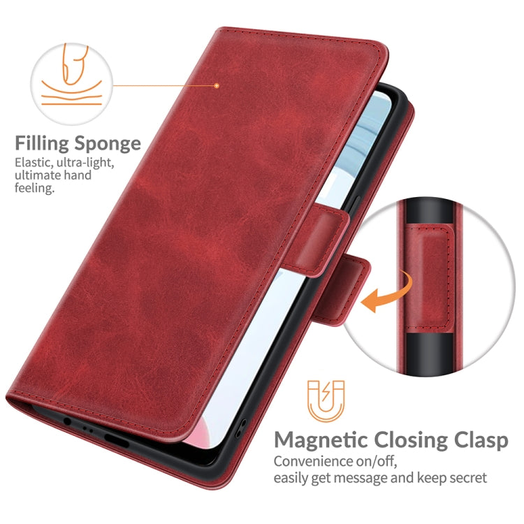 For OPPO Realme C21 Dual-side Magnetic Buckle Horizontal Flip Leather Case with Holder & Card Slots & Wallet