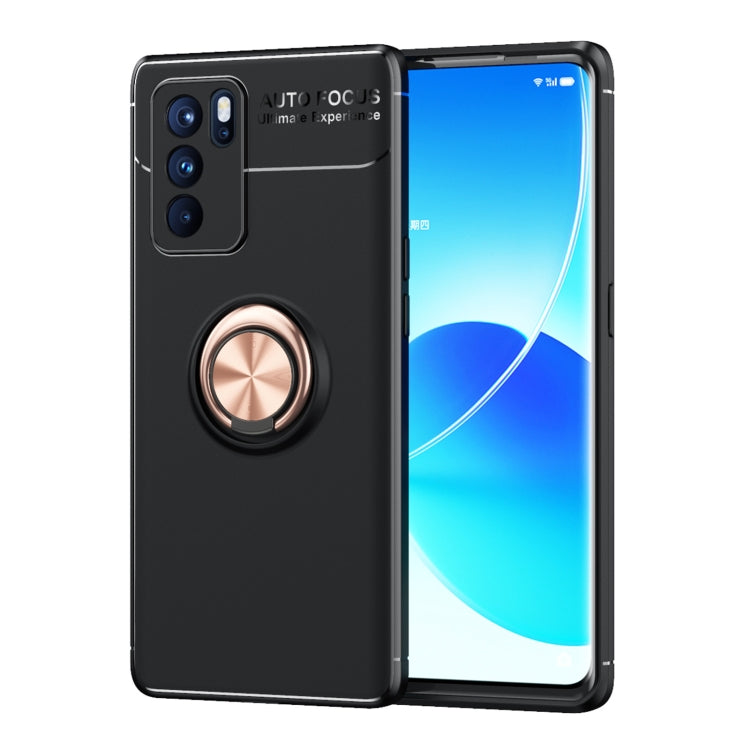 For OPPO Reno6 Pro Metal Ring Holder 360 Degree Rotating TPU Case