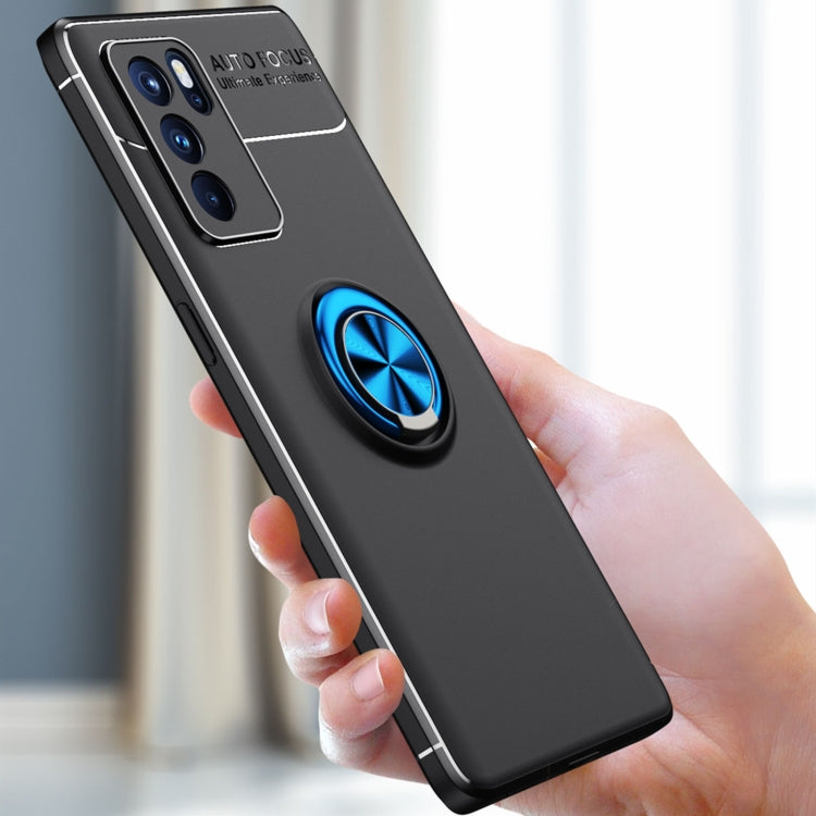 For OPPO Reno6 Pro Metal Ring Holder 360 Degree Rotating TPU Case