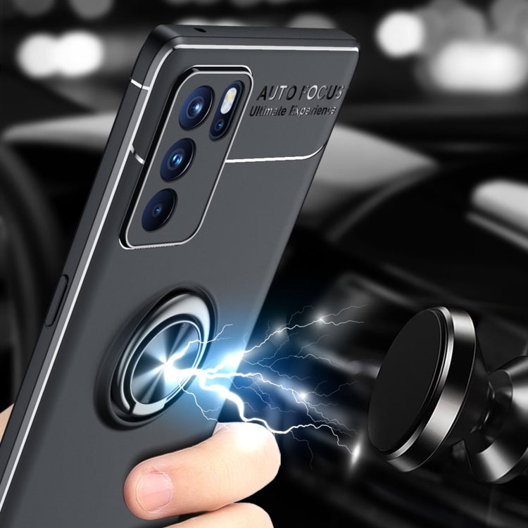 For OPPO Reno6 Pro Metal Ring Holder 360 Degree Rotating TPU Case